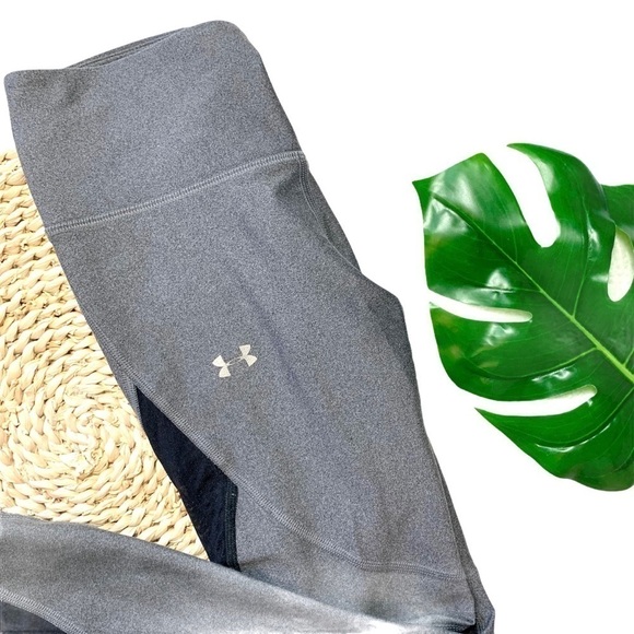 Under Armour HeatGear Gray Grey and white Mesh Mid-Rise Leggings Size Small - Picture 17 of 17